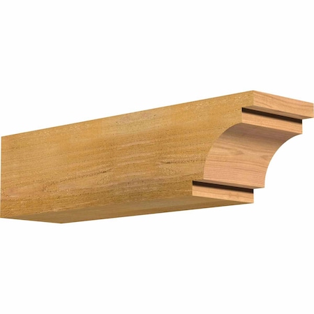 Ekena Millwork Mediterranean Rough Sawn Rafter Tail, Western Red Cedar, 6"W x 6"H x 24"L RFT06X06X24MED00RWR